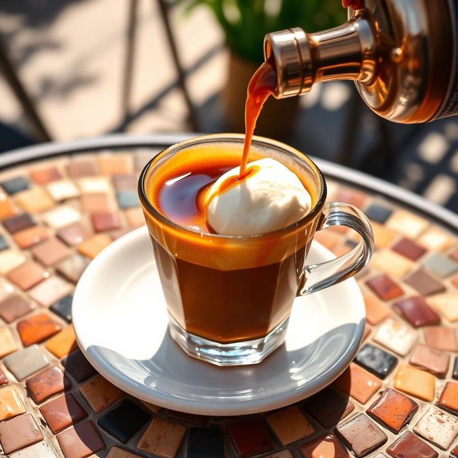 Krémové espresso se zmrzlinou